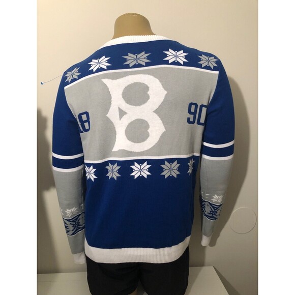 Brooklyn Dodgers Old School Rare Ugly Sweater MLB Baseball Size Medium - Picture 2 of 8